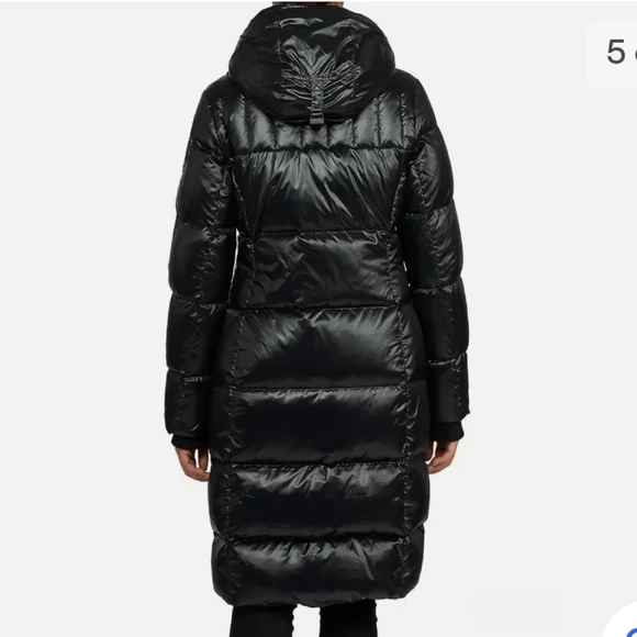 NWT Pajar Black Solstice Long Down Puffer Quileted Winter Jacket - size large - Picture 13 of 16